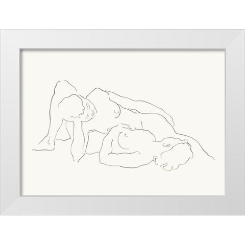 Akt 8 White Modern Wood Framed Art Print by Maier, Werner