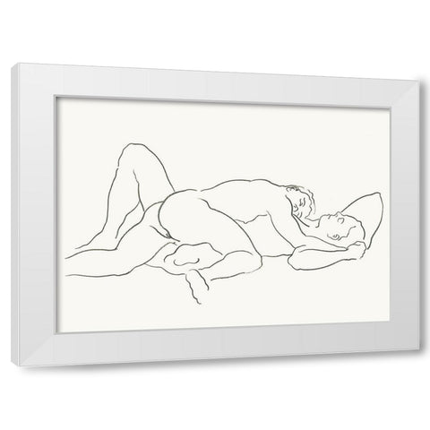 Akt 9 White Modern Wood Framed Art Print by Maier, Werner
