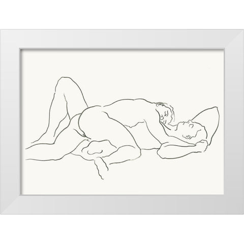 Akt 9 White Modern Wood Framed Art Print by Maier, Werner