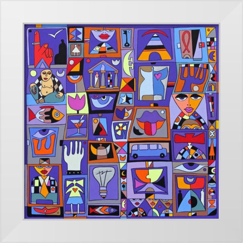 XXI Jahrhundert White Modern Wood Framed Art Print by Safronow, Wlad