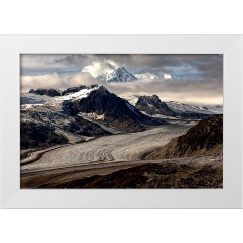 Barrett Glacier White Modern Wood Framed Art Print by Stalowy, John