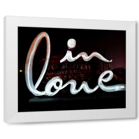 In Love White Modern Wood Framed Art Print by Stalowy, John