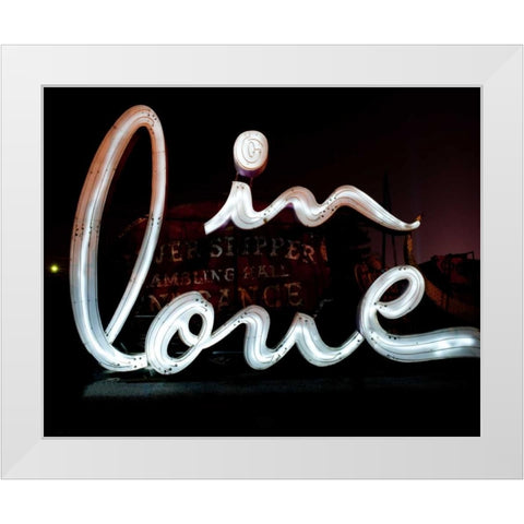In Love White Modern Wood Framed Art Print by Stalowy, John