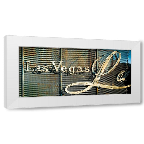Las Vegas Sign White Modern Wood Framed Art Print by Stalowy, John