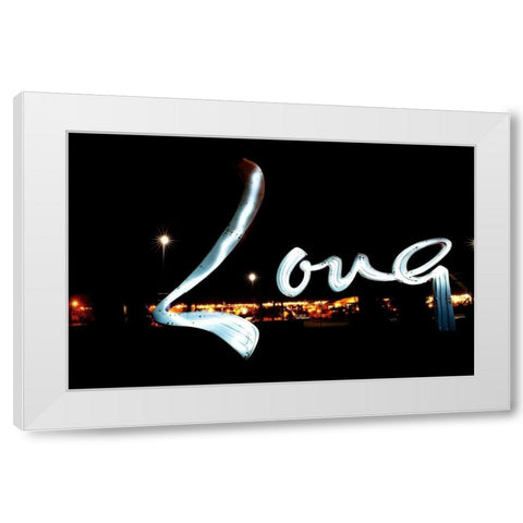 Love White Modern Wood Framed Art Print by Stalowy, John