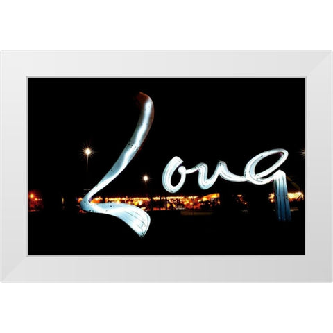 Love White Modern Wood Framed Art Print by Stalowy, John