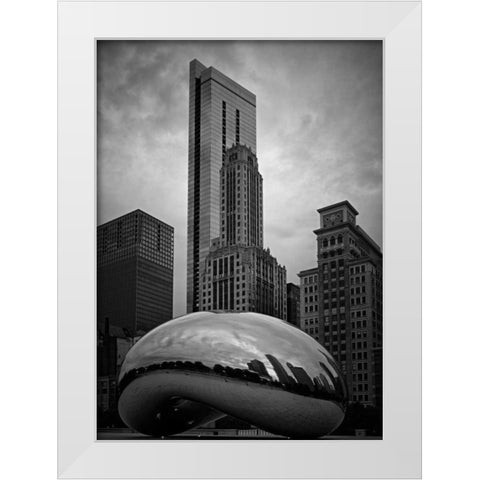 The Bean White Modern Wood Framed Art Print by Stalowy, John