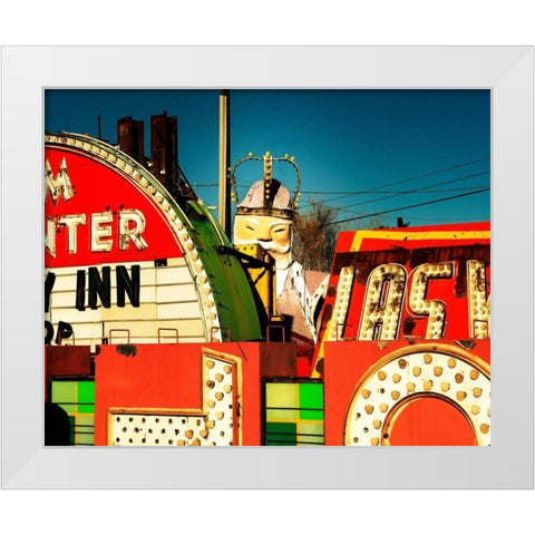 The King White Modern Wood Framed Art Print by Stalowy, John