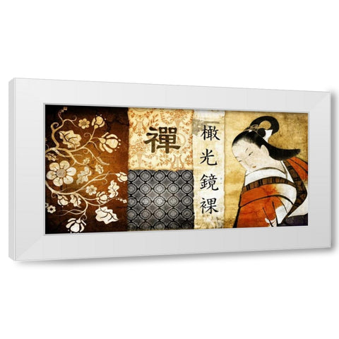 Collage Asia 02 White Modern Wood Framed Art Print by Adamsky