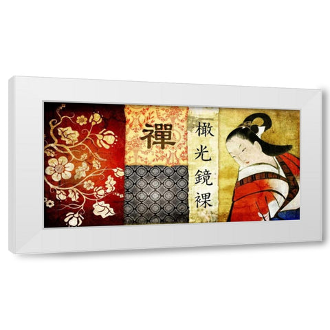 Collage Asia 01 White Modern Wood Framed Art Print by Adamsky