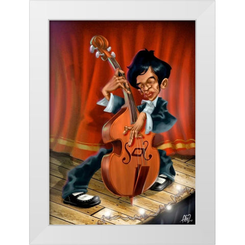 On the Stage White Modern Wood Framed Art Print by Alvez, A. - Perez, A.