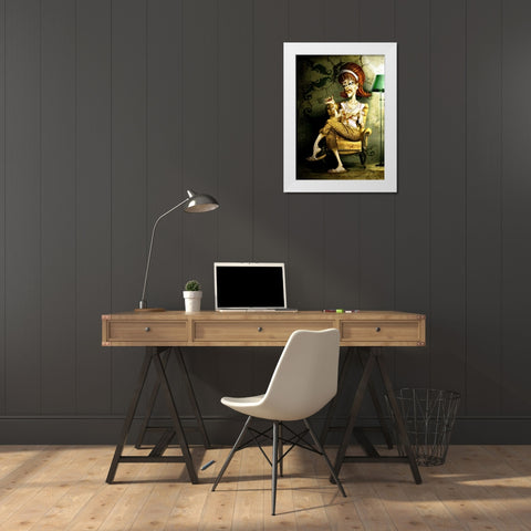 The Wife White Modern Wood Framed Art Print by Alvez, A. - Perez, A.