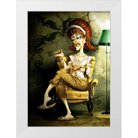 The Wife White Modern Wood Framed Art Print by Alvez, A. - Perez, A.