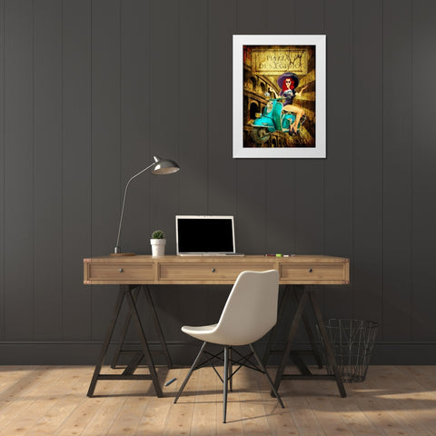 Pin Up Rome White Modern Wood Framed Art Print by Sola, Bresso