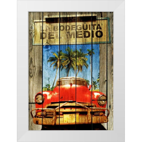 La Bodeguita -2 White Modern Wood Framed Art Print by Sola, Bresso