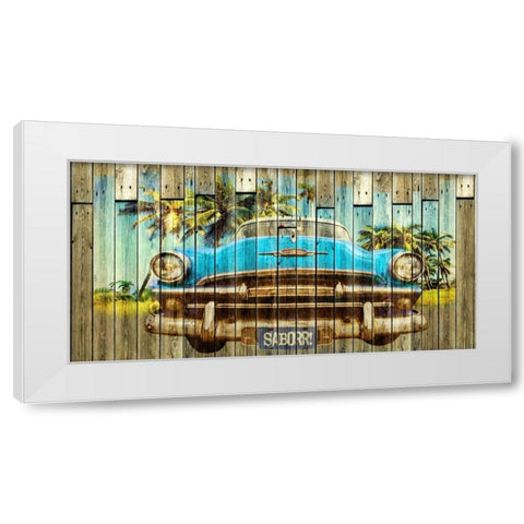 Sabor White Modern Wood Framed Art Print by Sola, Bresso