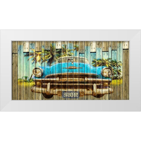 Sabor White Modern Wood Framed Art Print by Sola, Bresso