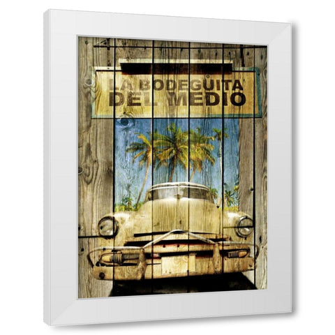 La Bodeguita -1 White Modern Wood Framed Art Print by Sola, Bresso