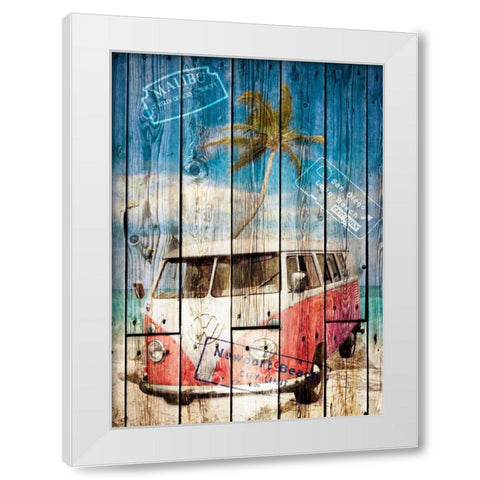 The Van White Modern Wood Framed Art Print by Sola, Bresso
