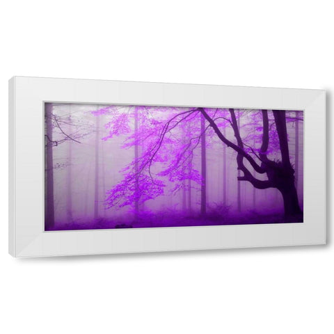 Lilac forest 808 White Modern Wood Framed Art Print by Palacios, J.A.