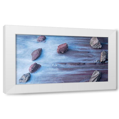 Sea 813 White Modern Wood Framed Art Print by Palacios, J.A.