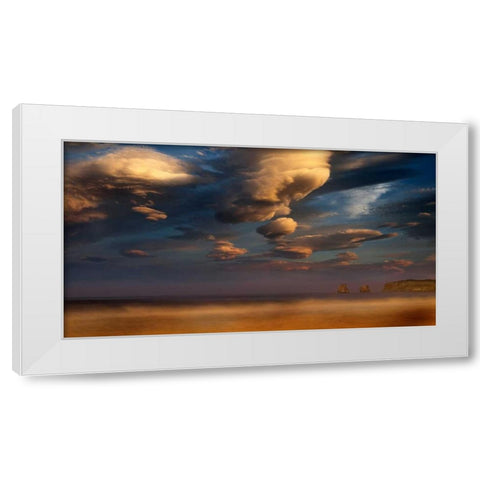 Sea 815 White Modern Wood Framed Art Print by Palacios, J.A.