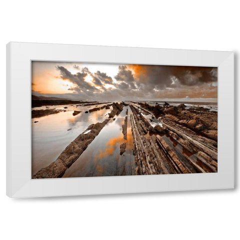 Wild coast 844 White Modern Wood Framed Art Print by Palacios, J.A.