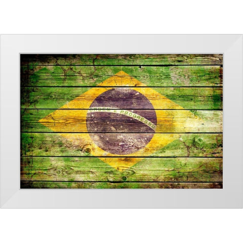 Brazil 2 White Modern Wood Framed Art Print by Robins, John H.