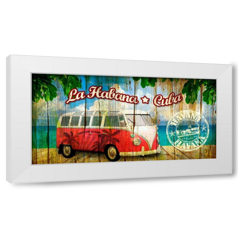 Van Havana White Modern Wood Framed Art Print by Robert, Paul