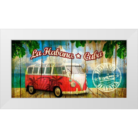 Van Havana White Modern Wood Framed Art Print by Robert, Paul