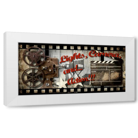 Cinema 01 White Modern Wood Framed Art Print by Robert, Paul