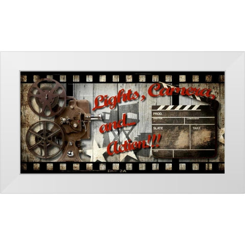 Cinema 01 White Modern Wood Framed Art Print by Robert, Paul