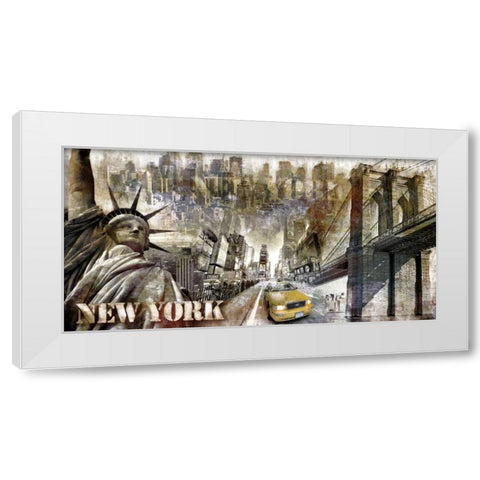 New York 02 White Modern Wood Framed Art Print by Robert, Paul