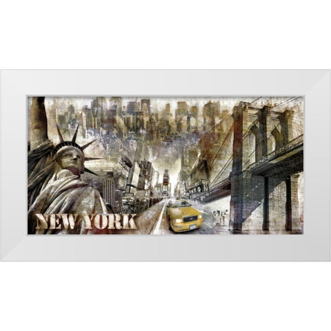 New York 02 White Modern Wood Framed Art Print by Robert, Paul