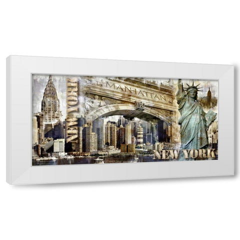 New York 01 White Modern Wood Framed Art Print by Robert, Paul
