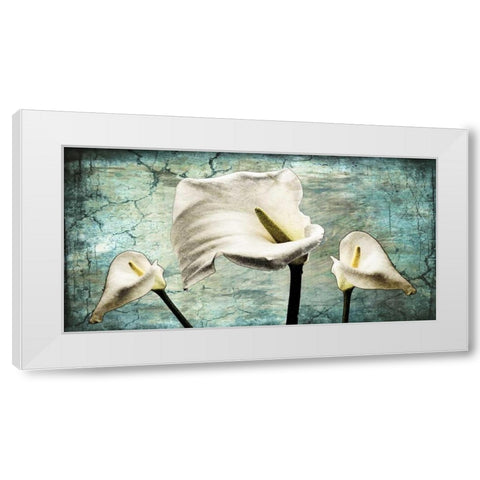 Callas I White Modern Wood Framed Art Print by Willow, Susan P.
