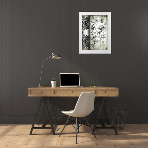 Rose Vintage I B White Modern Wood Framed Art Print by Willow, Susan P.