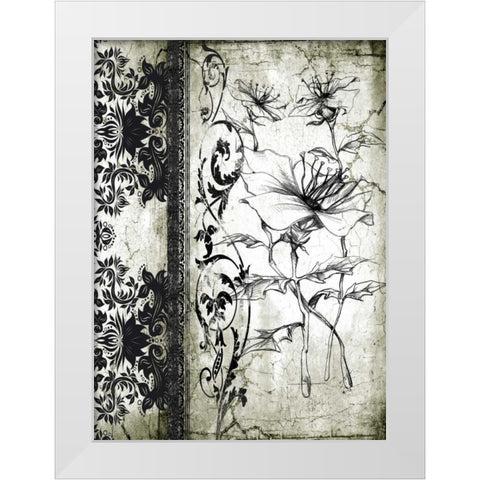 Rose Vintage I B White Modern Wood Framed Art Print by Willow, Susan P.