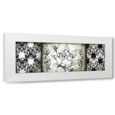 Rose Vintage I White Modern Wood Framed Art Print by Willow, Susan P.