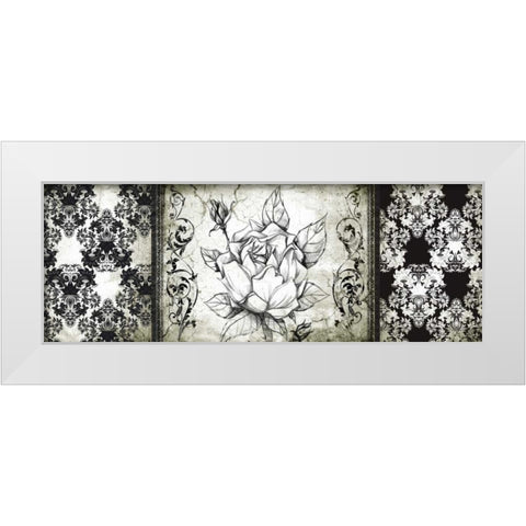 Rose Vintage I White Modern Wood Framed Art Print by Willow, Susan P.