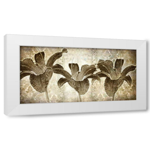 Retro touch White Modern Wood Framed Art Print by Willow, Susan P.