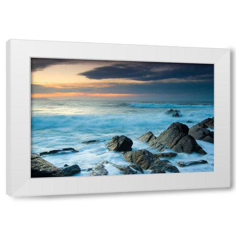 Last brightness White Modern Wood Framed Art Print by Vera, Urtzi