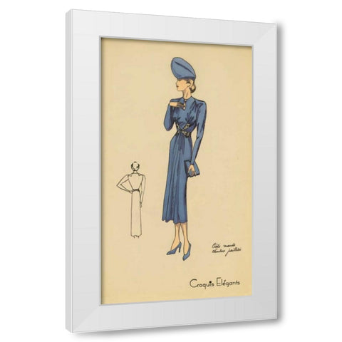 Ladies Fashion III White Modern Wood Framed Art Print by Unknown