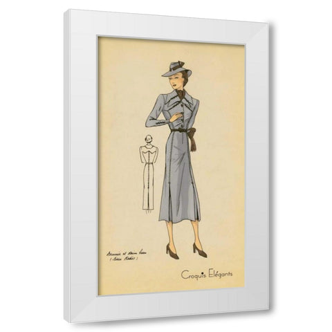 Ladies Fashion IV White Modern Wood Framed Art Print by Unknown
