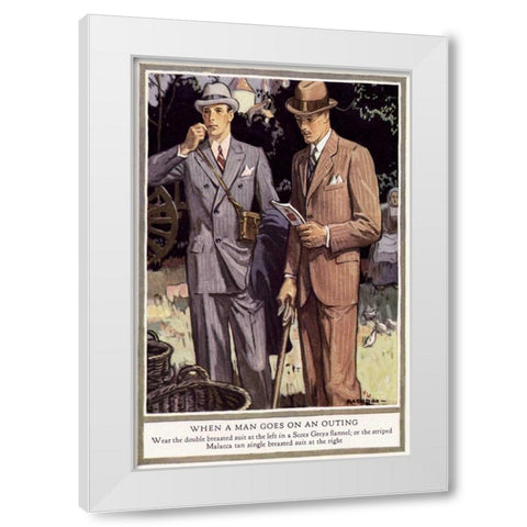 Baskins Fashions III White Modern Wood Framed Art Print by Unknown