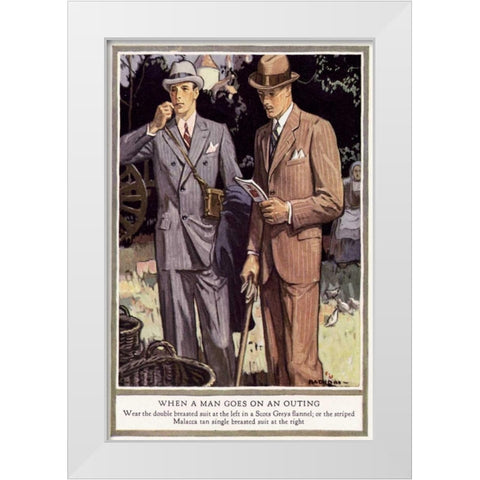 Baskins Fashions III White Modern Wood Framed Art Print by Unknown