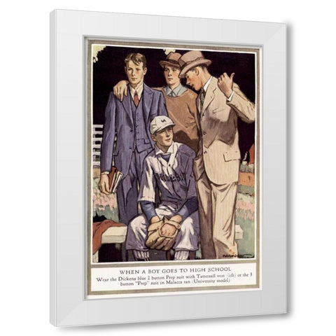 Baskins Fashions V White Modern Wood Framed Art Print by Unknown