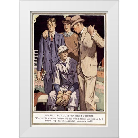 Baskins Fashions V White Modern Wood Framed Art Print by Unknown