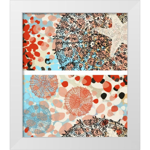 Butterfly MÃ©lange II White Modern Wood Framed Art Print by Unknown
