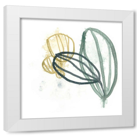 Abstract Sea Fan I White Modern Wood Framed Art Print by Vess, June Erica